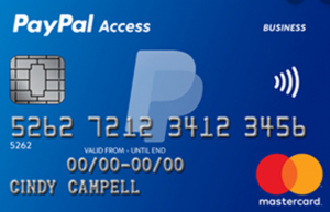 PayPal business debit card