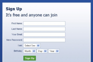 Facebook Registration Form