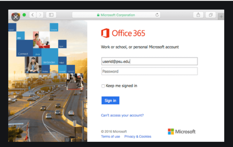 microsoft outlook 365 sign in