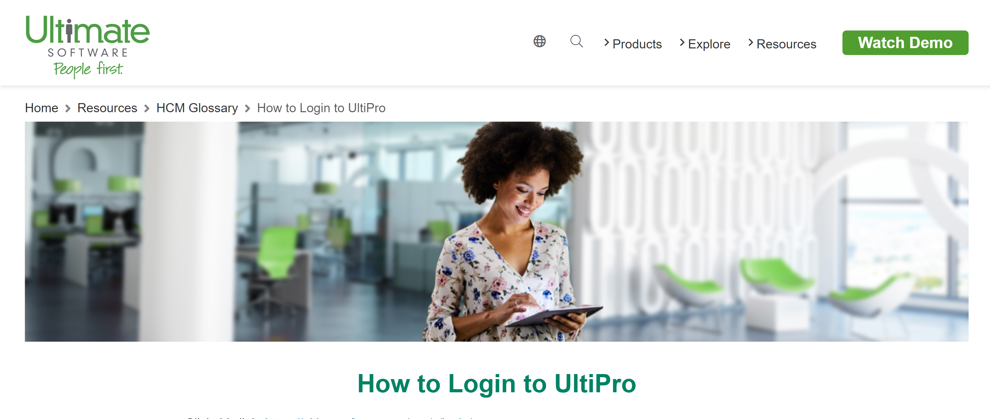 Login Access for Ultipro Payroll Self-Service