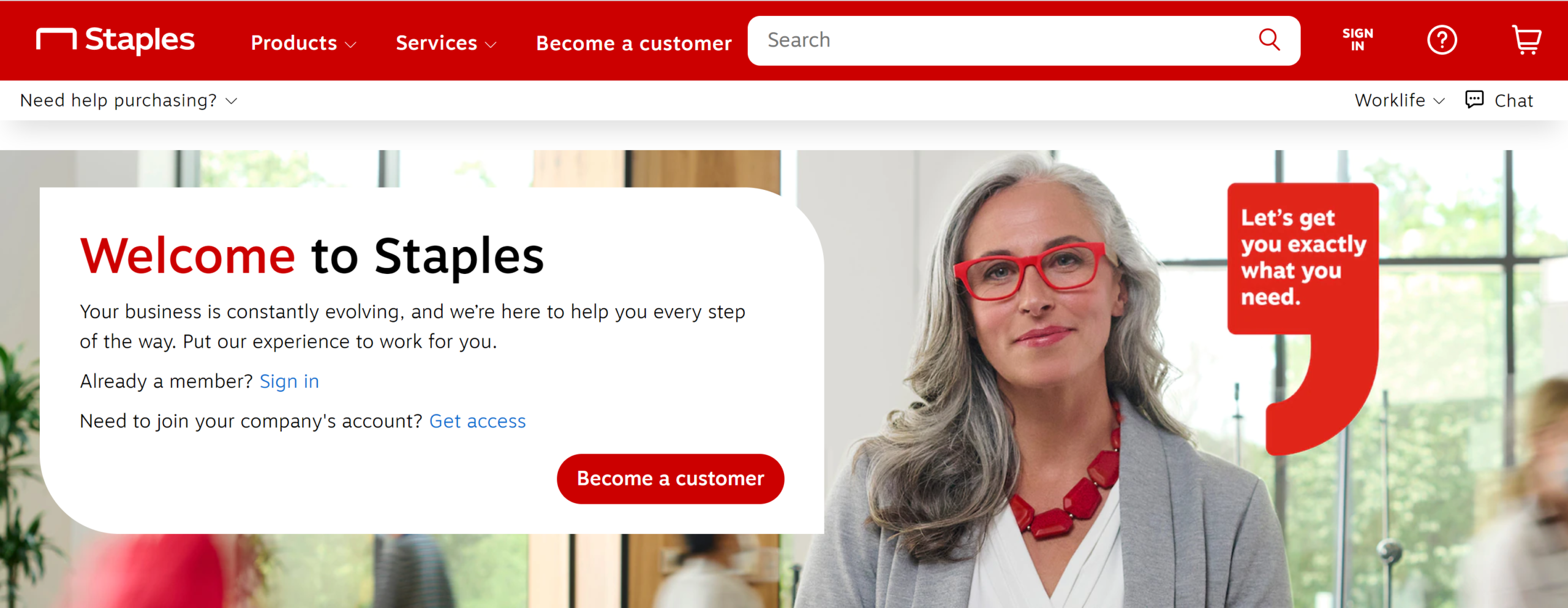 Staples Advantage - buy workplace supplies via your online account