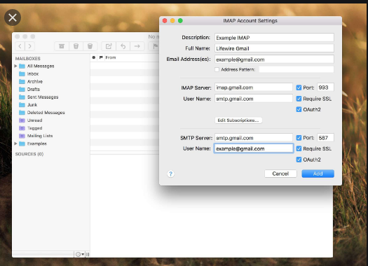 IMAP SETTINGS FOR GMAIL