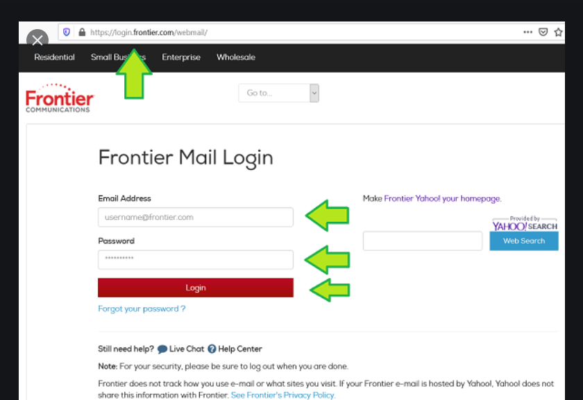 Frontier Webmail Sign In