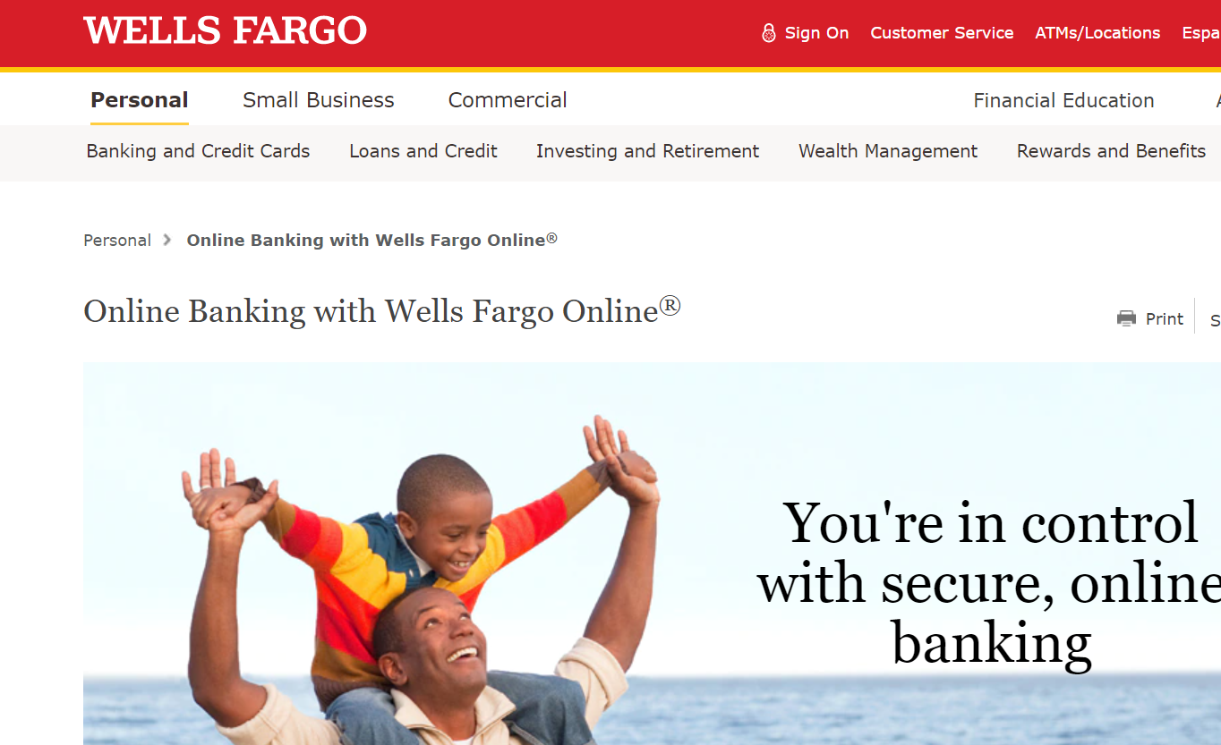 wells fargo account online login