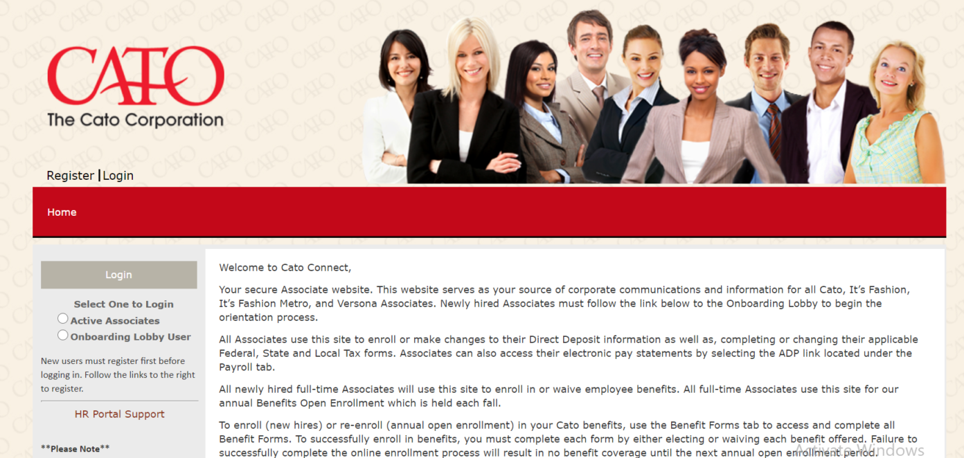 Cato Connect Associate site for Cato Employees