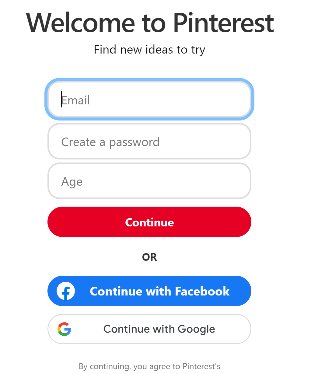 Pinterest Sign Up With Gmail  - How to Create a Pinterest Account