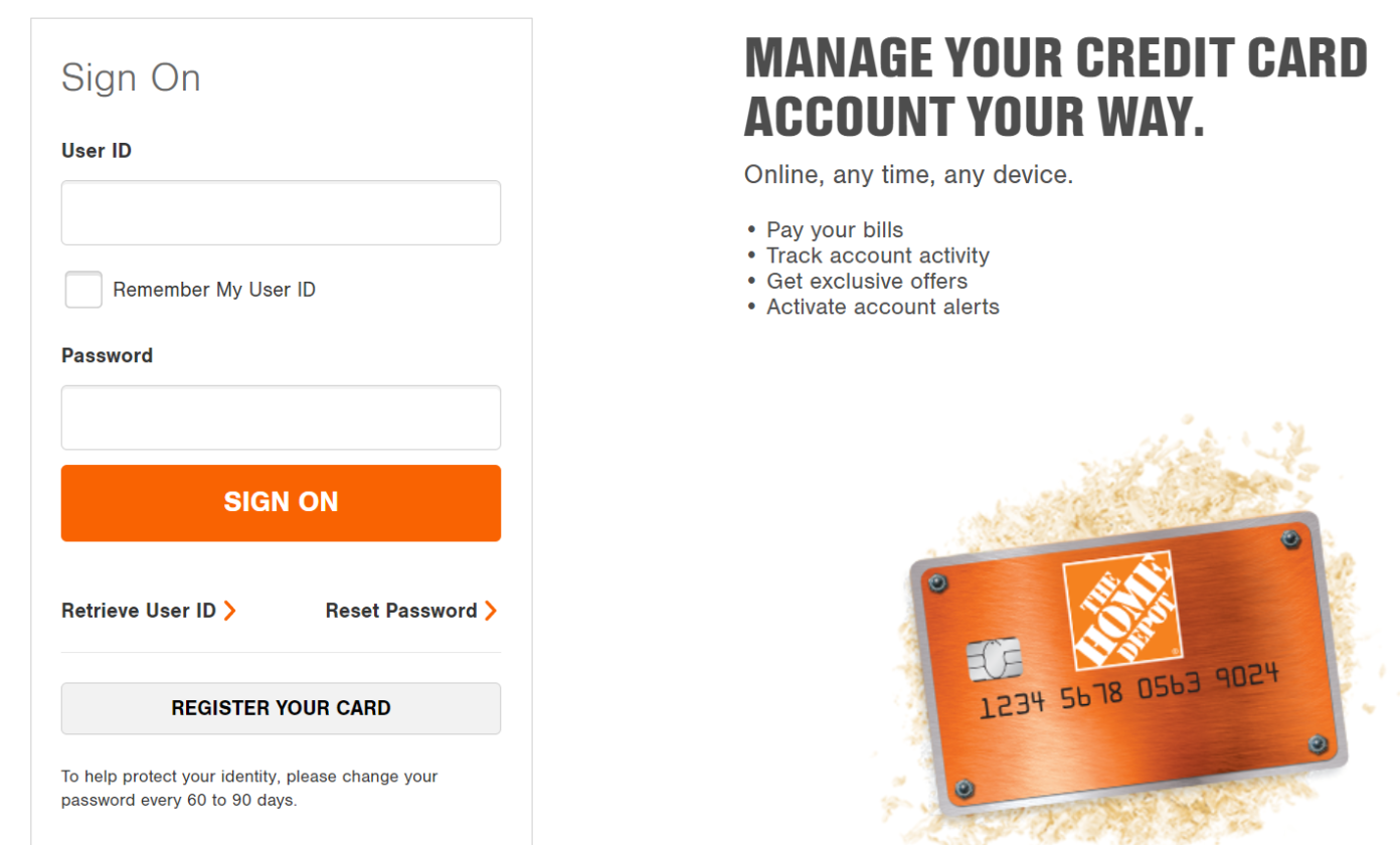 Home Depot Credit Card Login
