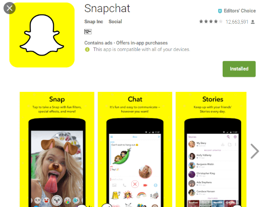Sign up SnapChat