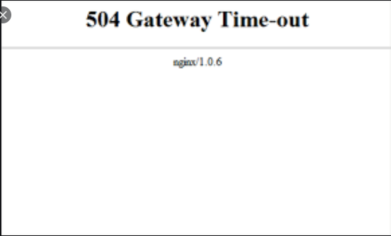 504 Gateway Timeout