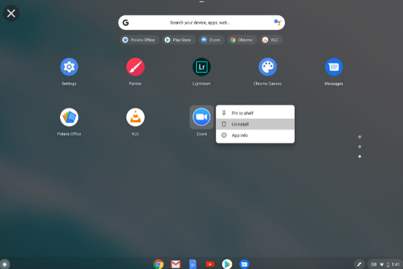 DELETE APPS ON CHROMEBOOK