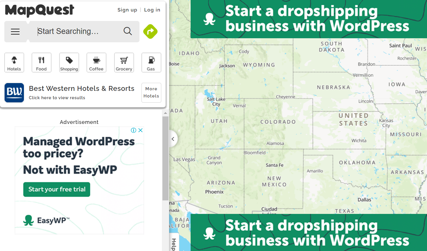 mapquest with driving directions