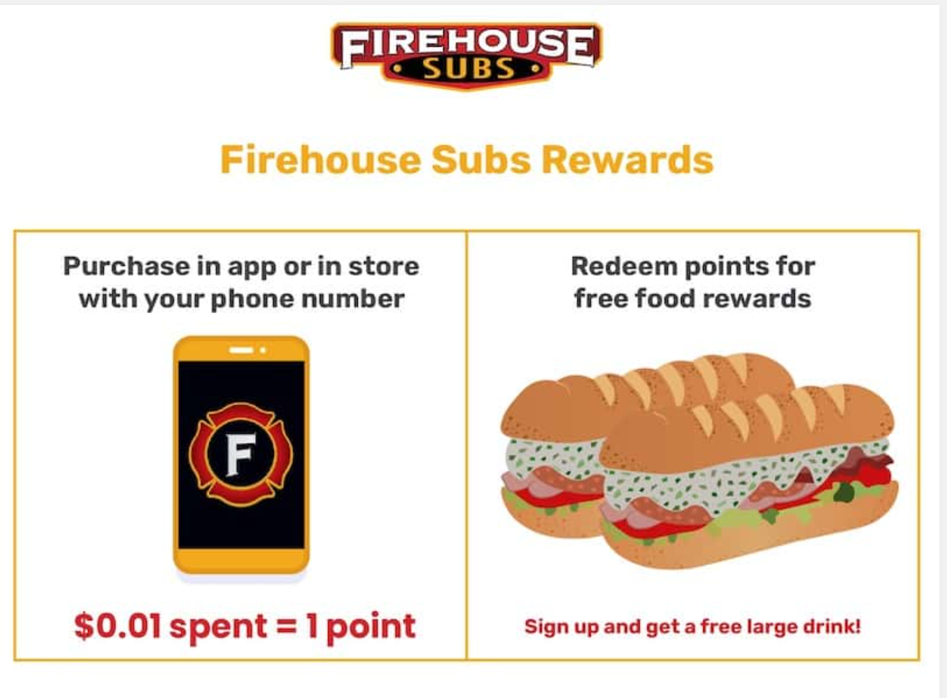Firehouse - Earn Rewards Points with Firehouse Subs App