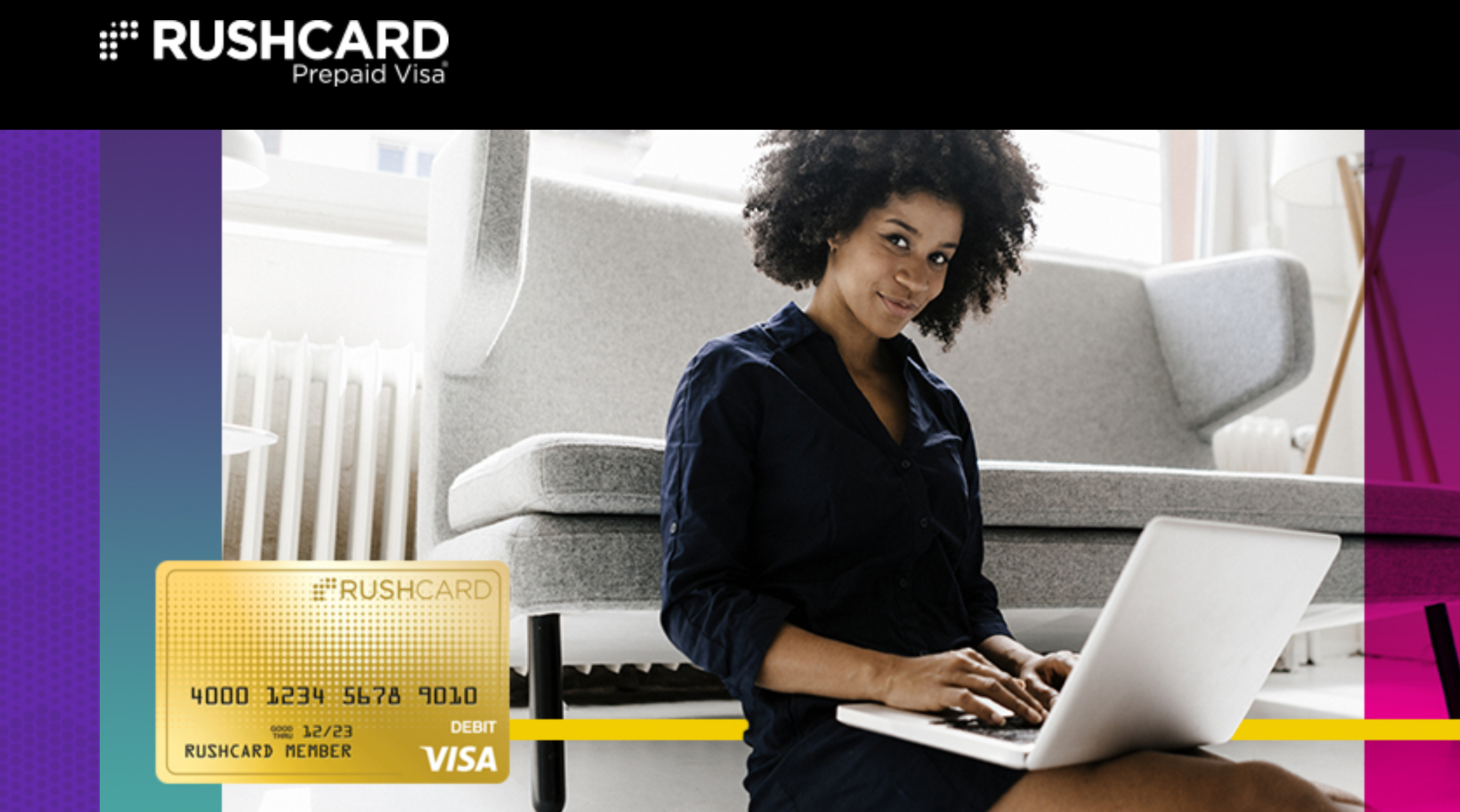 RushCard Live Reloadable  Visa Card - alternative payment method