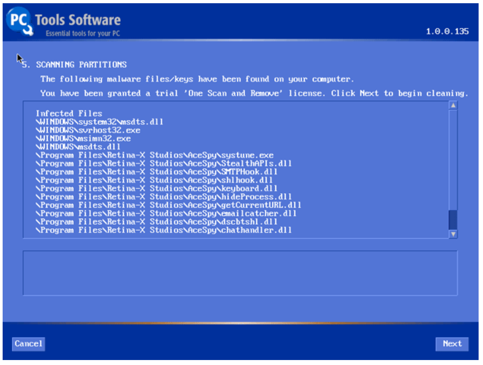 PC Tools' Alternate Operating System Scanner v2.0.5 - very essential