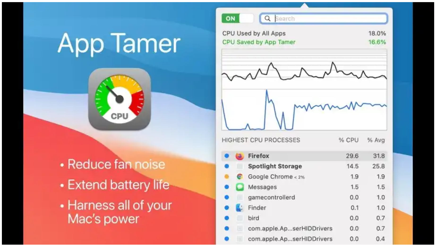 App Tamer  - Lets You Manage CPU Utilization on a Per-App Basis