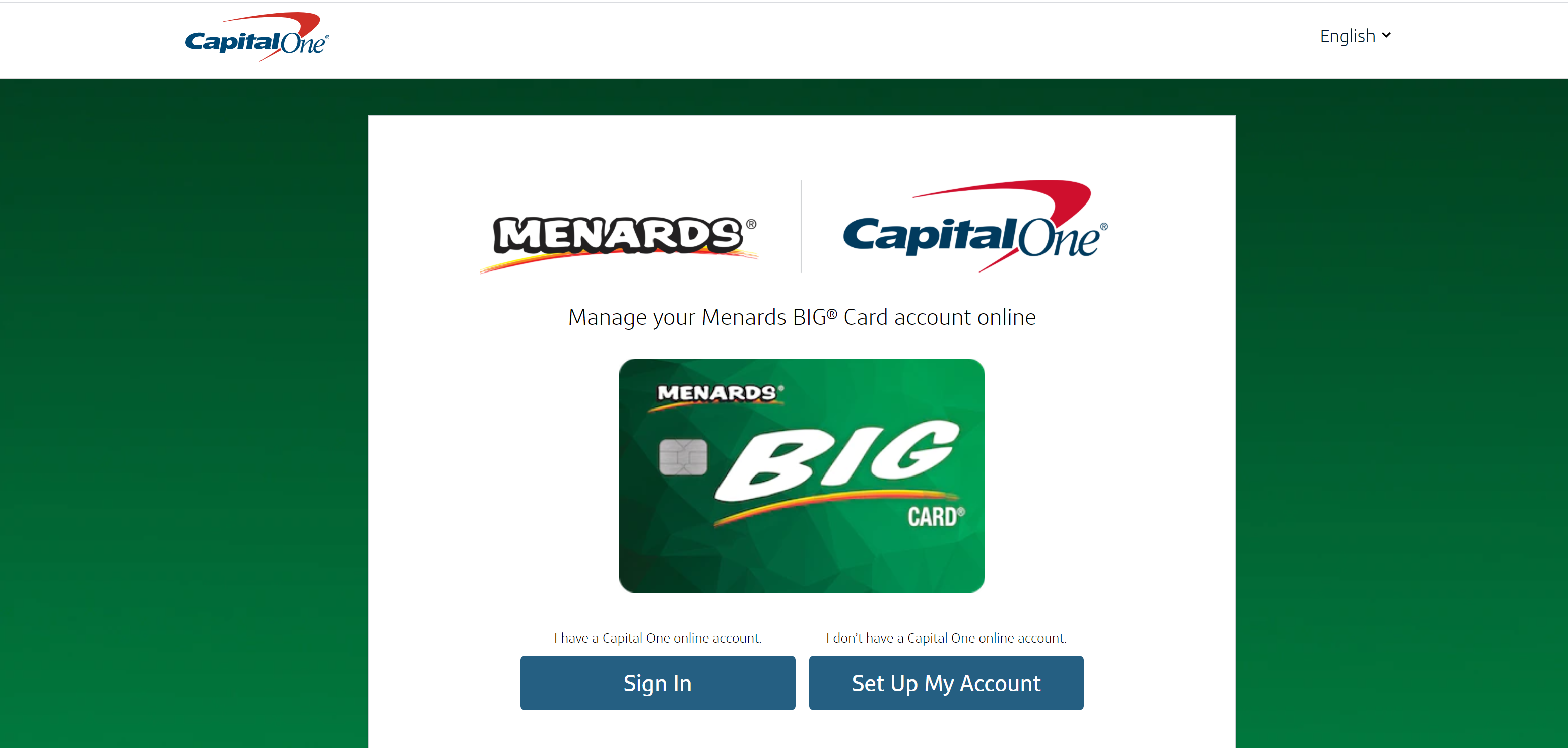 Menards Big Credit Card Activate