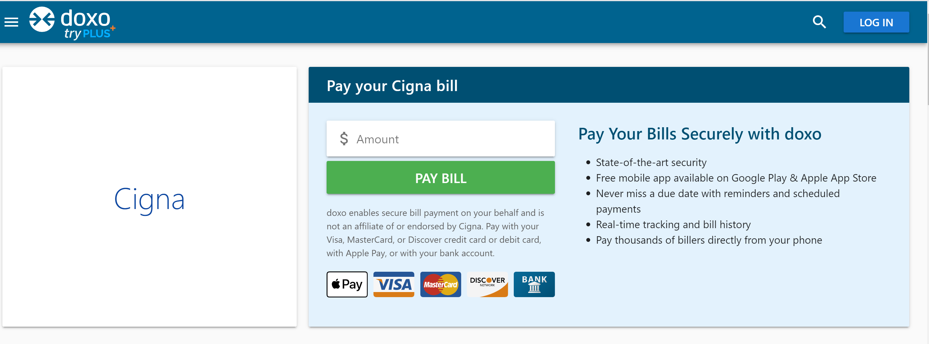 www.cignaindividual.com/ payments - Online Payment