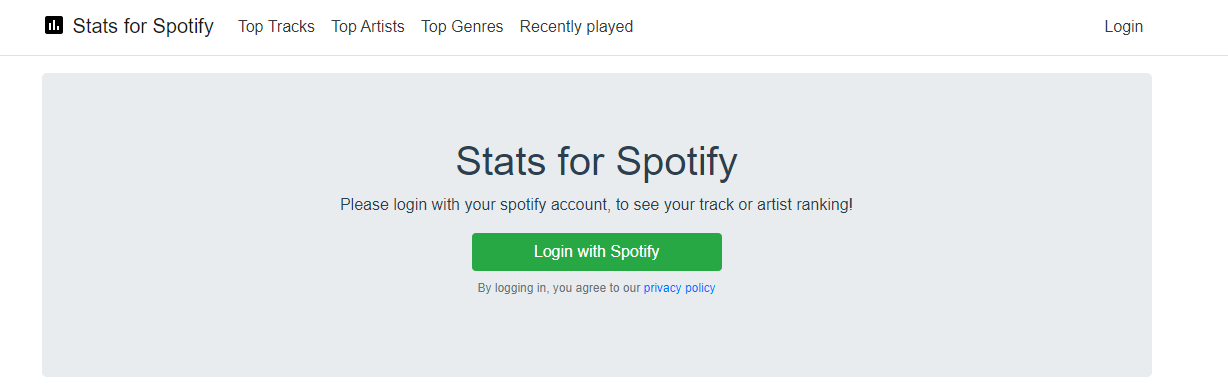 Stats For Spotify