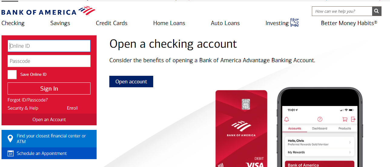 Bank Of America Debit Card Activate